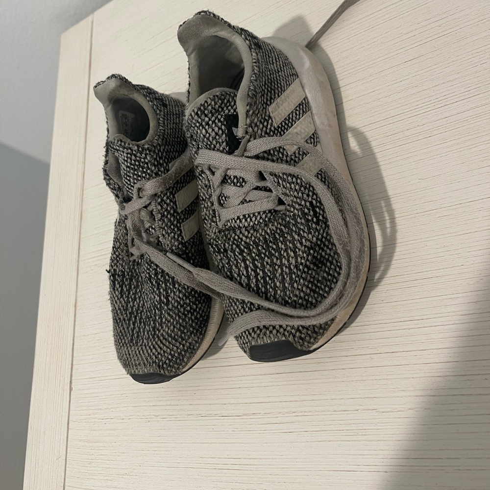 Grey adidas toddler shoes